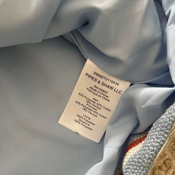 NEW Veronica Beard Striped Ginerva Belt Jacket Button Blazer, Blue/Red/White - Picture 15 of 15